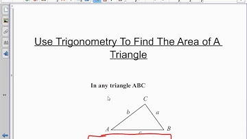 Area of Triangle Using Trigonometry (1/2absinC)