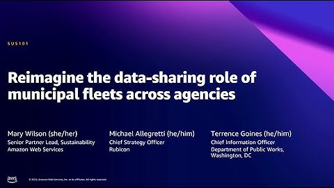 AWS Summit DC 2022 - Reimagine the data-sharing role of municipal fleets across agencies