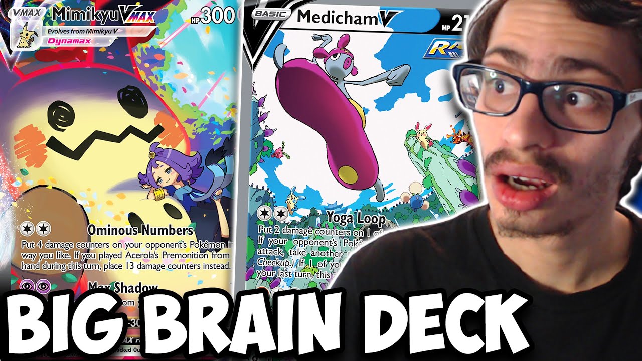 Warning, This Deck Requires A BIG BRAIN! Mimikyu VMAX/Medicham/Flapple! Yoga Loop PTCGO
