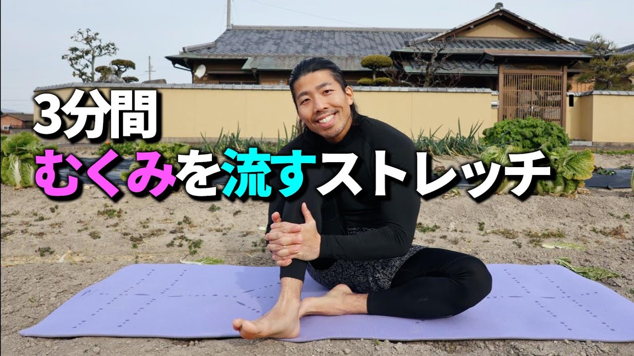 【3分間】脚スッキリ✨むくみを流すストレッチ｜ふくらはぎ・脛をまとめてケア