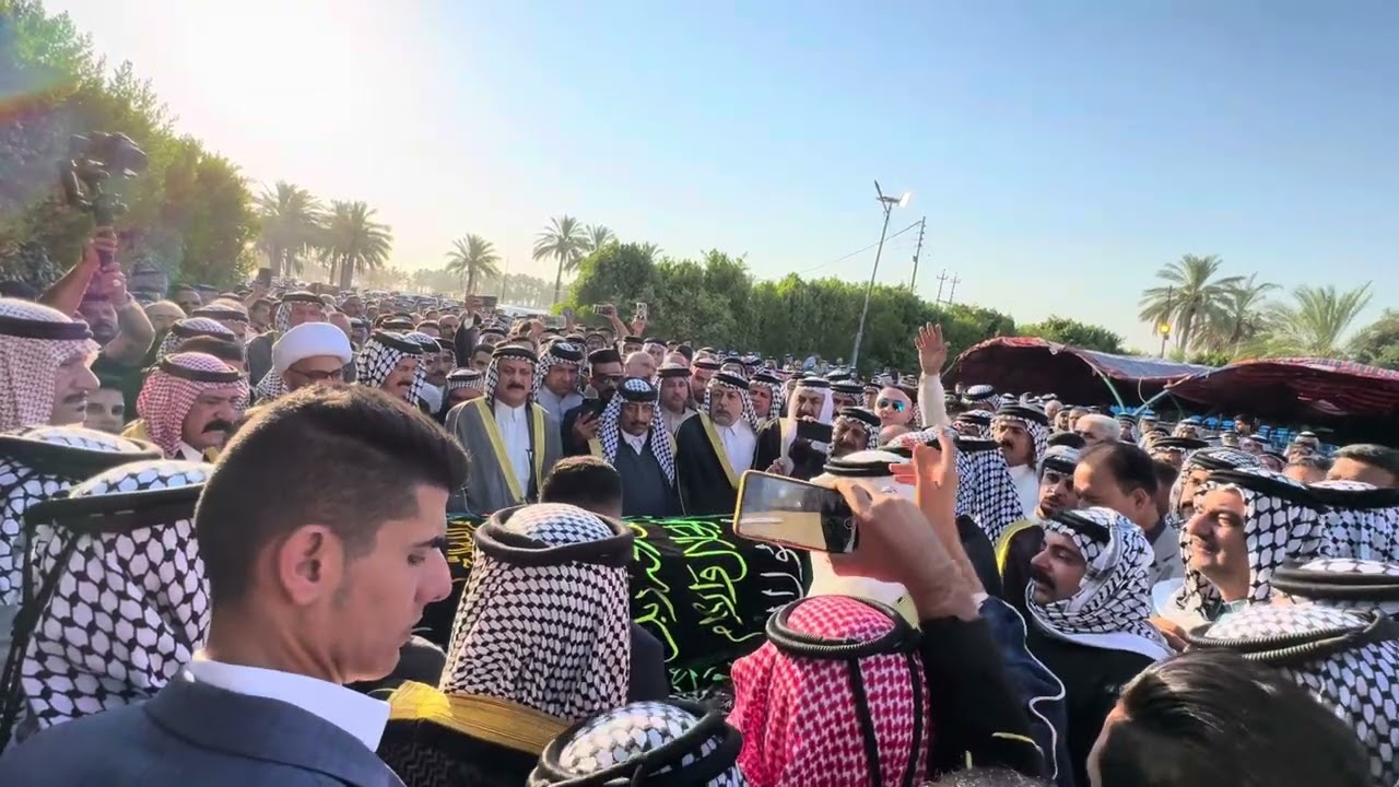 تشييع المرحوم الشيخ محمد مصطفى الشبلي شيخ عشيرة البوعامر