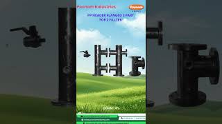 Industrial PP 4" (110mm) 3-Part Flanged Header: Dual-Filter Configuration