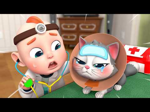 Kitty Is Sick Song | Baby Doctor Knows Best | Pet Care Song | Rosoo Police