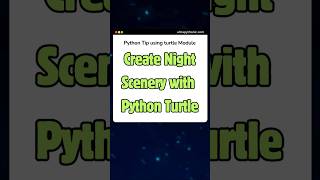 Night scene created with python turtle #learnpython #programming #coding #pythonforbeginners Wealth