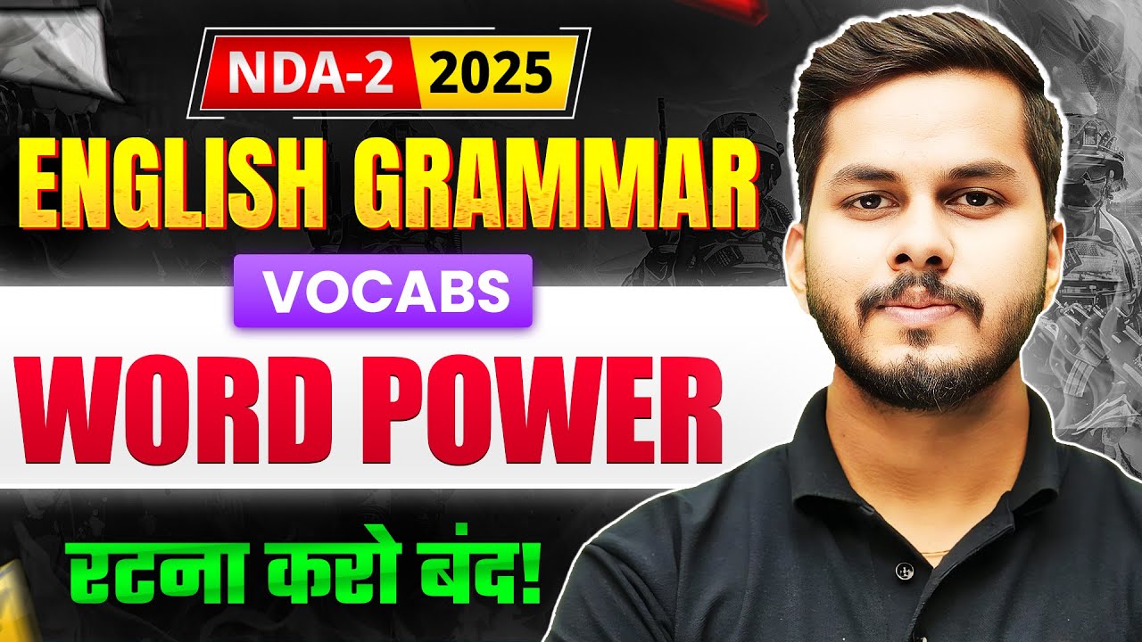 NDA 2, 2025 English Grammar Vocab Tricks | Vocabulary Root Words | Word Power Mastery