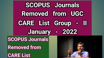 SCOPUS Journals Removed (Delisted) from UGC CARE List Group II | Milton Joe