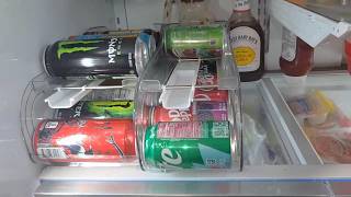 foroyalife Soda Can Organizer for Refrigerator (2 Pack) – Automatic Rolling Beverage Dispenser