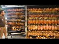 Orgy of world street food tons of grilled meat pork ribs picanha street food fair in italy