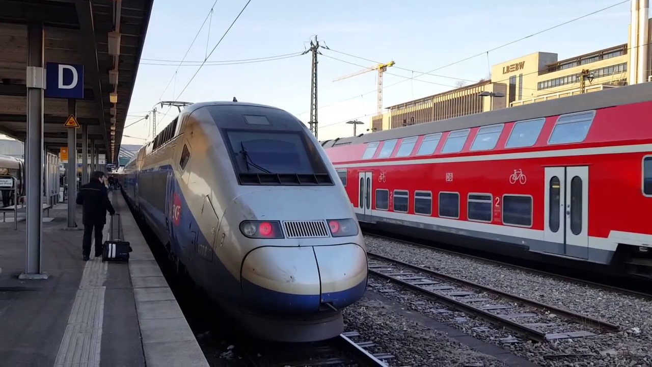 International TGV in Stuttgart Hbf: TGV9576 Paris Est - YouTube