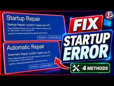 How to Fix Startup Repair | Automatic Repair | Repair couldn't repair your PC Windows 10 Windows