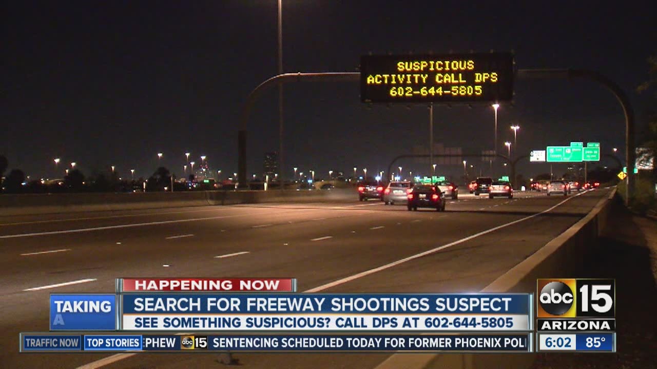 Search still on for Phoenix freeway shooter
