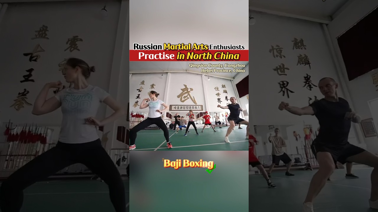 Russian martial arts enthusiasts practise in north China 