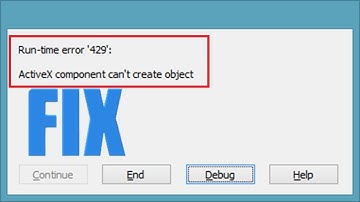 Fix Runtime Error 429 ActiveX Component Can