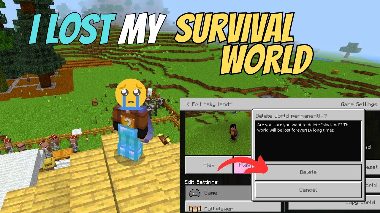 I lost my Survival World......🥲 - YouTube