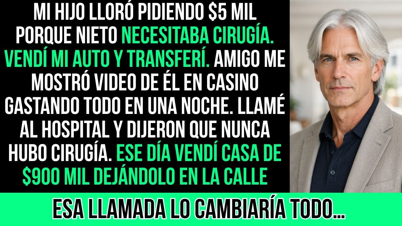 Mi Hijo Me Pidió $5 Mil Para Cirugía De Bebé. Lo Vi Gastándolo En Casino. Entonces Yo...