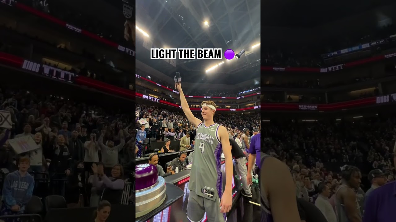 Kevin Huerter leads “Light The Beam” Chant after Kings win over Nuggets