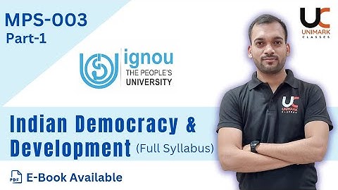 MPS 003 Part-1 | Indian Democracy & Development | Important Question Answers | Ignou Power Dose 2024