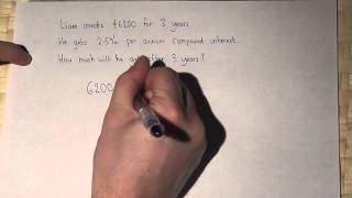 Percentages : compound interest