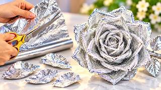 I Made a ROSE from Aluminum Foil! 🌹✨ Easy DIY That Looks Amazing