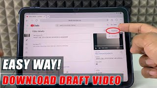 how to download draft video on youtube ipad?