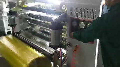 high speed bopp tape slitting machine testing video