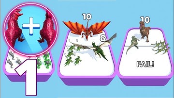 Merge Master - Dinosaur Fusion - Gameplay Walkthrough Part 1 - Tutorial (iOS, Android)