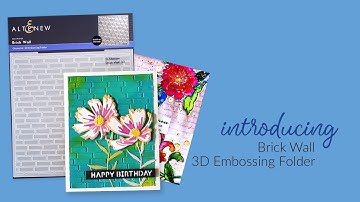 Unique Dimensional Brick Background for Card Making with Brick Wall 3D Embossing Folder