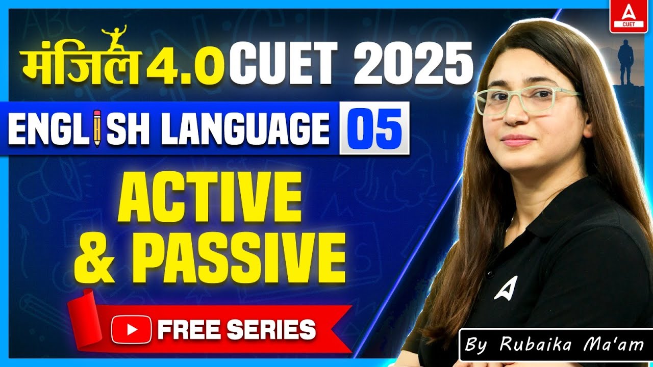 CUET 2025 English | Active and Passive Voice | Manzil 4.0 - YouTube
