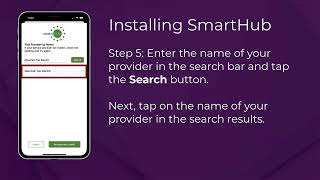 Registering SmartHub on mobile device