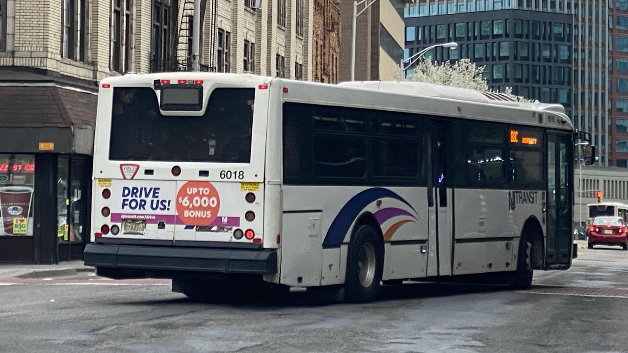NJ TRANSIT BUS 88C 6018 GO TO JERSEY CITY JOURNAL SQ - YouTube