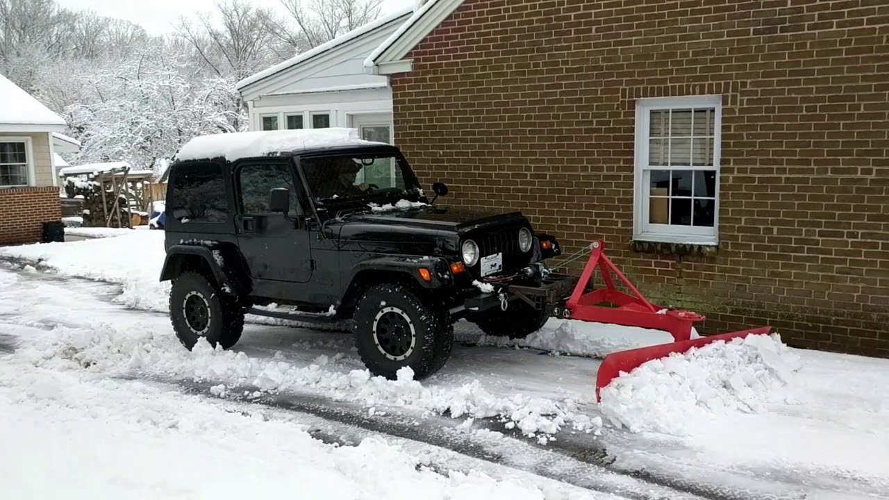 Homemade Snowplow for the Jeep - YouTube