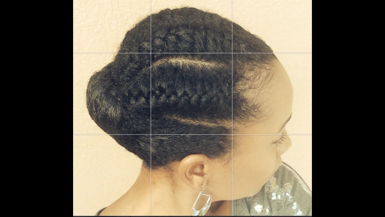 Natural Hair Protective Style Updo Short Medium Length Tutorial 2