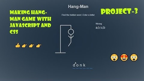Project 3:Hangman Game using JavaScript & CSS