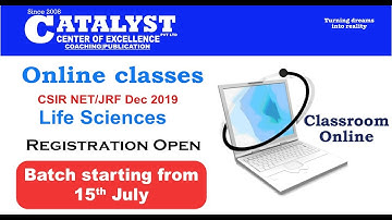 CSIR NET Life Sciences Online Classes by CATALYST
