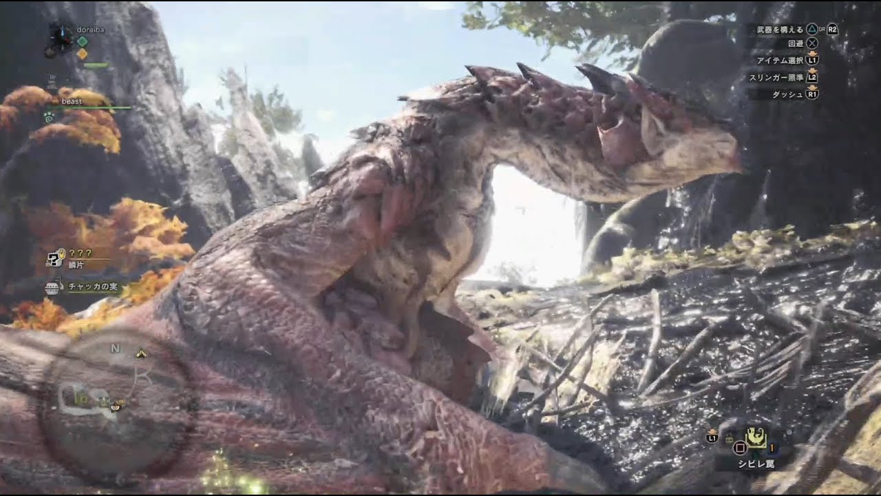 MHW魔物獵人世界試玩版-單挑雄火龍-長槍【doraiba】 - YouTube