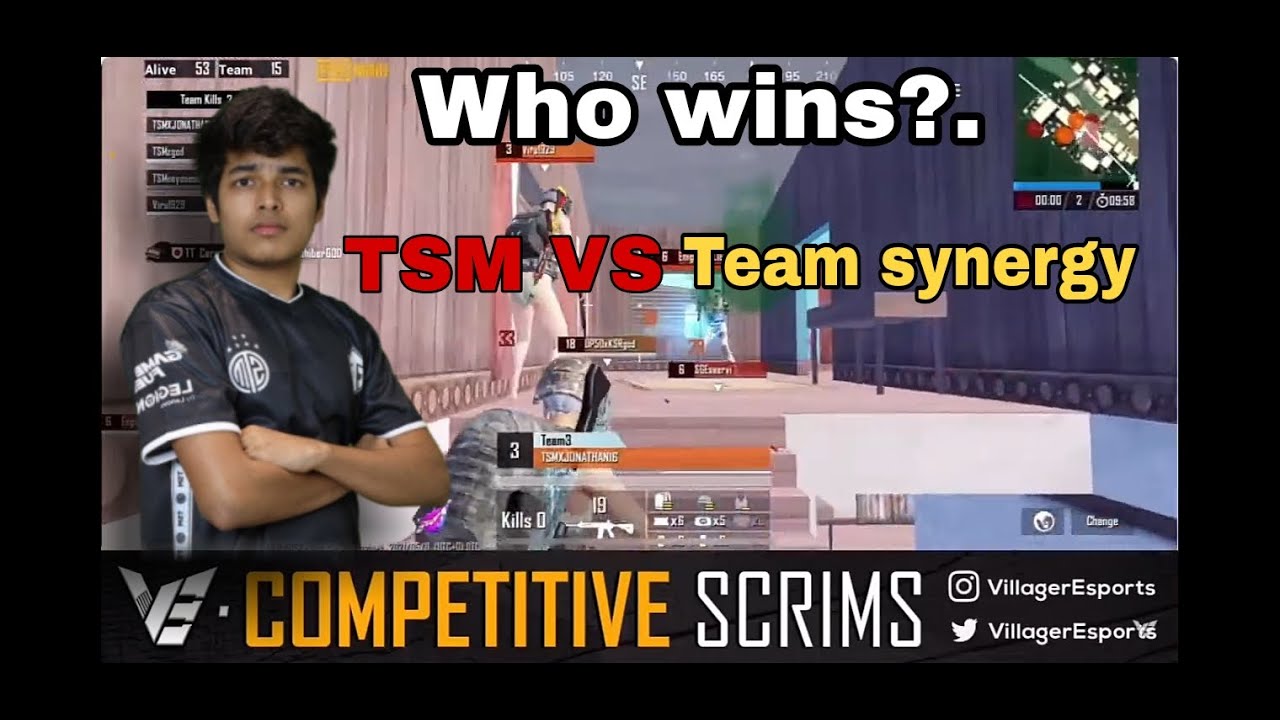 TSM entity Vs Team synergy 4 v4 fight in competitive scrims 