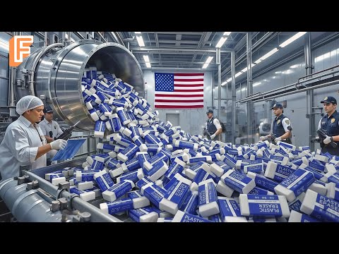 How Millions Of Erasers Are Made Every Year Inside Massive Factory Production Line
