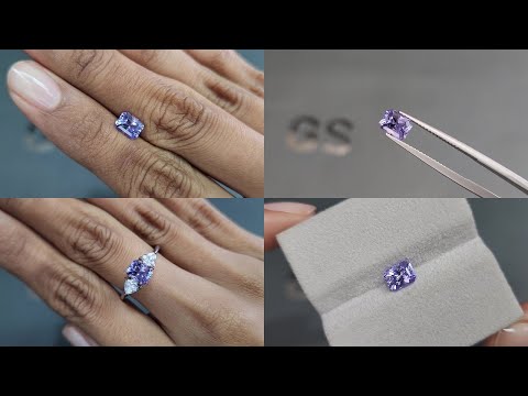 Tanzanite radiant cut 1.22 carats, Tanzania Video  № 1