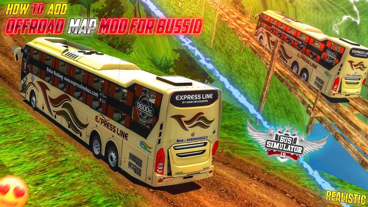 How to Add Map Mod in Bus Simulator Indonesia | Mod Off Road Map for Bussid | Offroad Map 😍