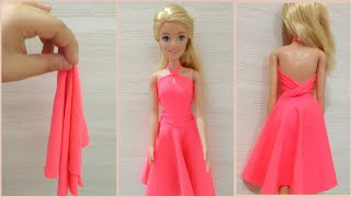 Barbie elbise yapımı / Nasıl Yapılır / 5 dakikada hallet ~ kendin yap / Barbie kıyafet yapımı