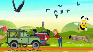 Jungle Safari - Kids Animation Video - #Kids Digi World - #Jeep #Landrover #Oman #English #Music New