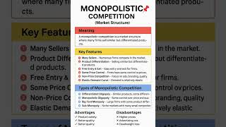 #monopolisticcompetition #economics #market #knowledge #ytshorts #class12