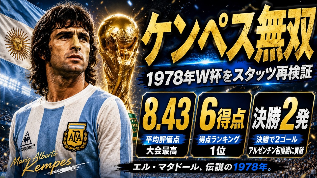 1978年W杯】ケンペスだけじゃない！スタッツで振り返るアルゼンチン