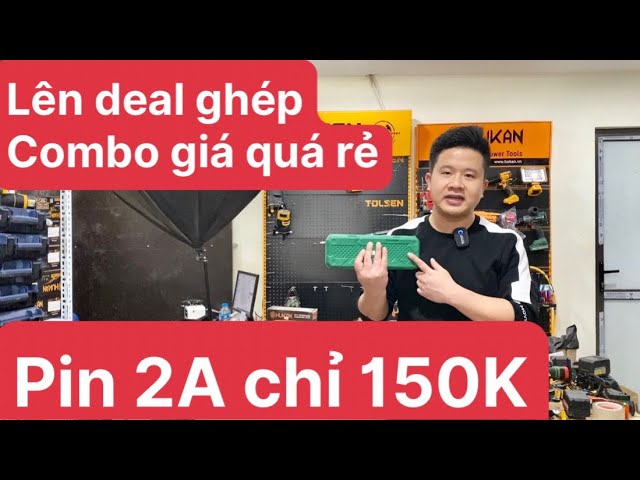 Lên deal ghép combo máy kèm pin sạc quá rẻ, pin 2A chỉ 150K. Pin 15 cell tặng sạc chỉ 400K