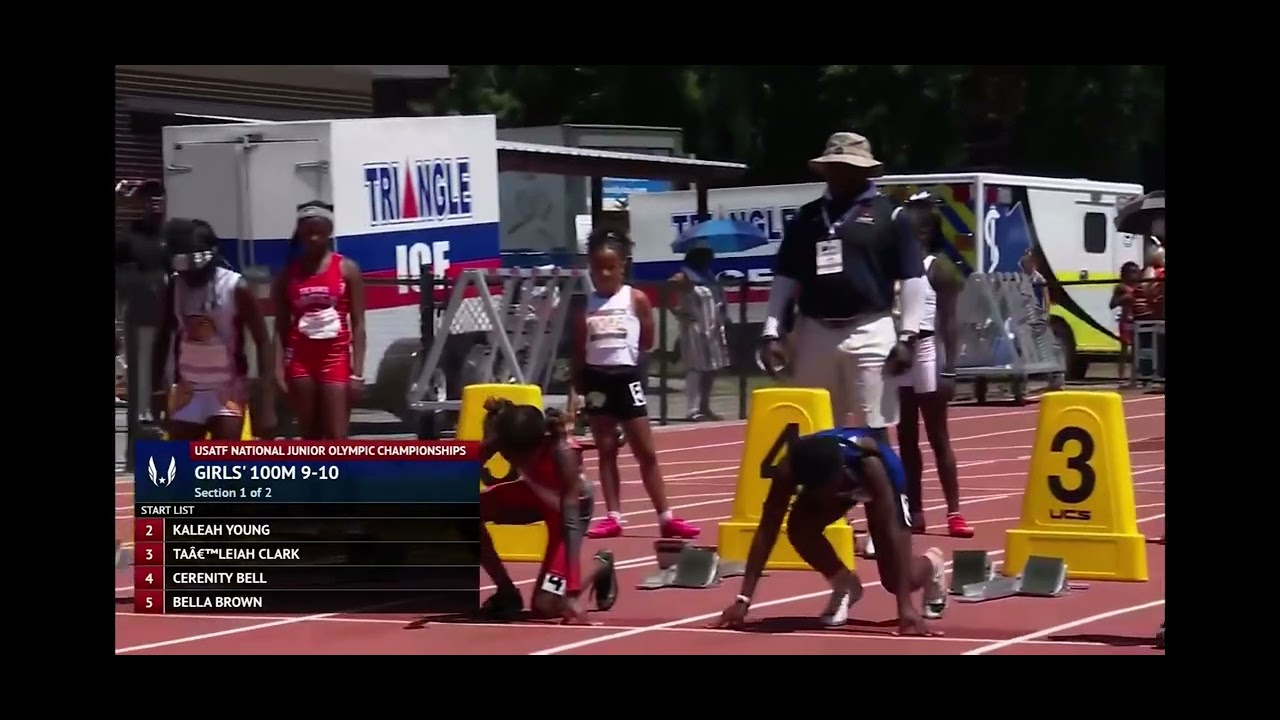 9-10 Yr Old Kaleah Young Runs 13.81 USATF 100m Finals 