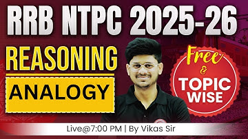 RRB NTPC New Vacancy 2025 | RRB NTPC Reasoning Classes 2025 | RRB NTPC Classes 2025 | Topic Wise