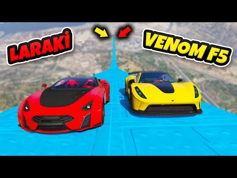 Laraki vs Venom F5 Arabalar 4 Farklı Uçma Parkurunda – GTA 5