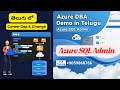 Azure DBA Demo in telugu Vlr Training Azure Sql Admin online training