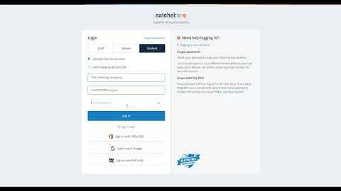 Logging onto Show My Homework/Satchel One