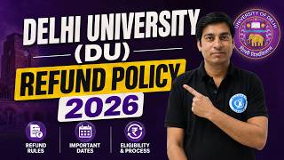 DU Fee Refund Policy 2026-27 | Admission Withdrawal Rules Explained!#cuet #ipu #college